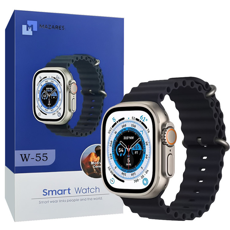 ساعت هوشمند مازارس مدل W55 سایز 49mm به همراه بند اضافه