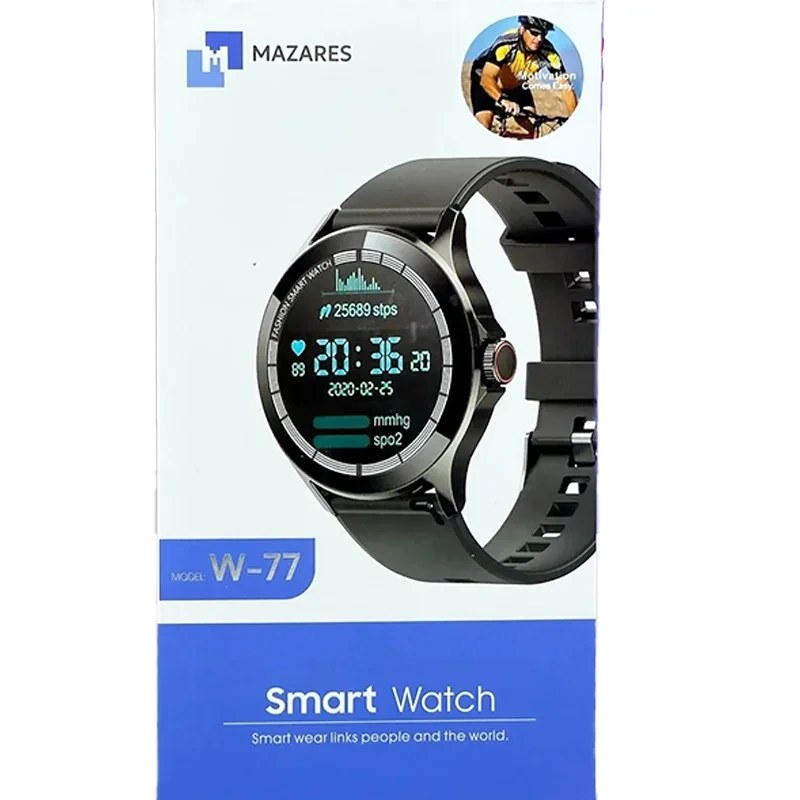 ساعت هوشمند مازارس مدل W-77 صفحه گرد