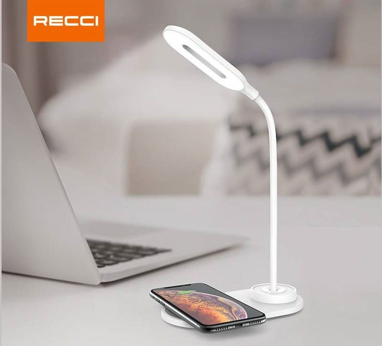 چراغ و شارژر وایرلس رومیزی رسی RECCI Desktop Wireless Charging Lamp RLS-L08