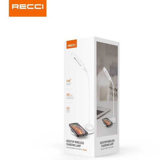 چراغ و شارژر وایرلس رومیزی رسی RECCI Desktop Wireless Charging Lamp RLS-L08