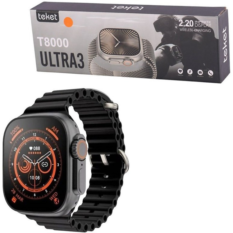 ساعت هوشمند T8000 Ultra3 ضد آب با بدنه آلومینیومی